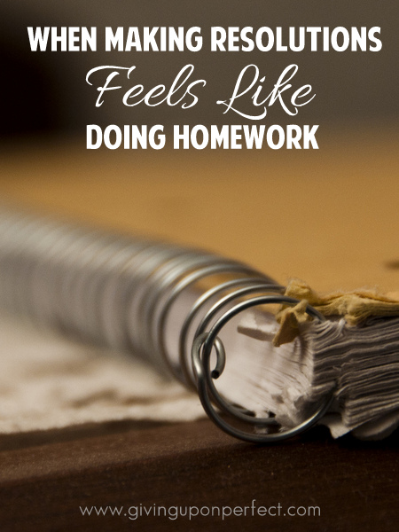 When Resolutions Feel Like Homework